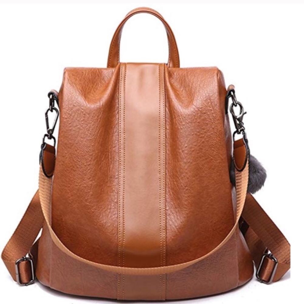 Leather backpack